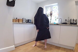 Dancing In Burqa with Niqab and nothing underneath